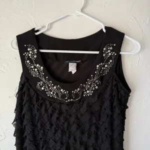 Saint‎ Tropez West Black Textured Tank M Y2K Grunge Studded Going Out Top thumbnail 2