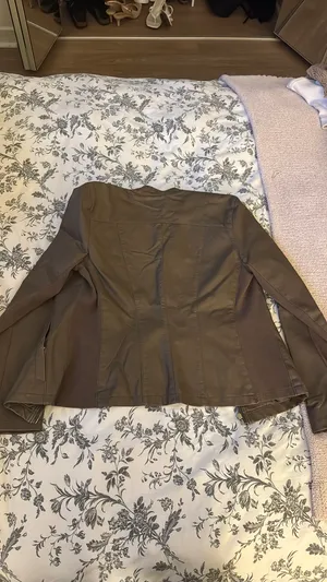 Express Brown Leather Jacket thumbnail 2