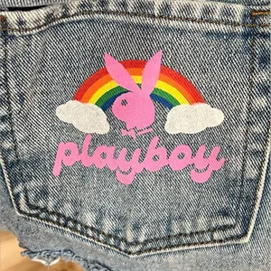 Playboy PacSun Bunny '90s Boyfriend Jeans High Rise Ripped Distressed Women’s 27 thumbnail 2