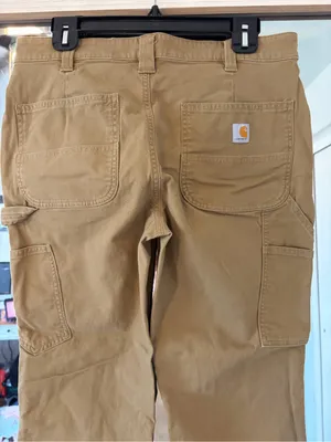 Carhartt Women’s Loose Fit Canvas Carpenter Pants Khaki size 8 Short Cotton thumbnail 4