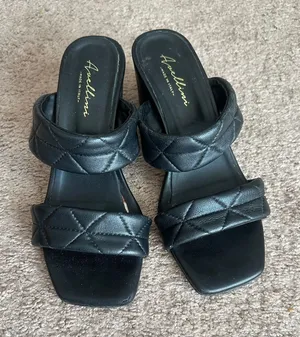 Avellini Italian Black Leather Sandals 8 thumbnail 1