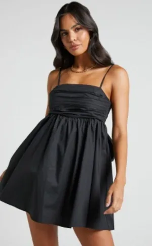 Showpo Black Mini Dress With Bow thumbnail 1