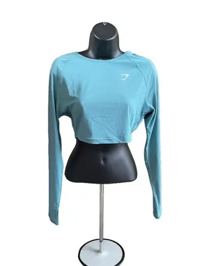 Women's Gymshark Long Sleeve Top Size S Blue thumbnail 2