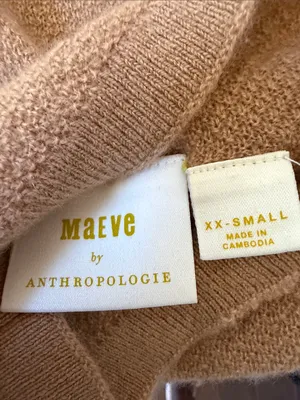 Anthropologie Maeve Shea Oversized Boxy 100% Cashmere Sweater Size XXS thumbnail 7