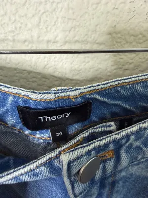 Theory Straight-Leg Five-Pocket Pant in Relaxed Denim Womens Size 28 thumbnail 5