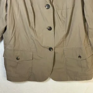 Lauren‎ Ralph Lauren Khaki Tan 100% Cotton 3-Button Blazer Jacket Womens Size 1X thumbnail 6
