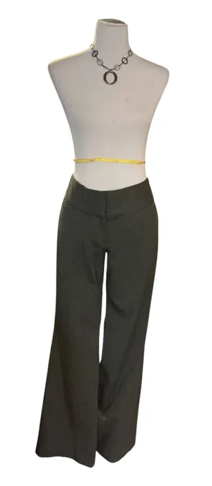 Express The Editor Trouser Pants Charcoal Gray Wide Leg Size 10 Regular Workwear thumbnail 1