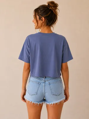 Thereabouts Blue Dilly Dally Crop Top Size XL thumbnail 2