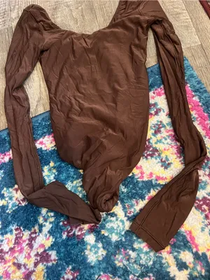 Aerie smootheez Women's Long-Sleeve Scoop Neck Bodysuit - Brown thumbnail 5