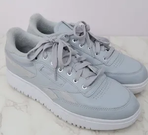 Reebok Club C‎ Double Light Blue Leather Platform Sneakers Womens 10 thumbnail 1
