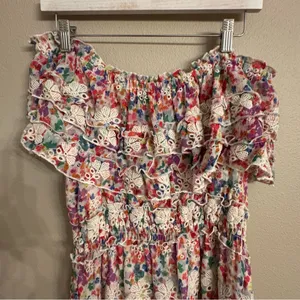 BTFL-LIFE Off Shoulder Ruffle Embroidered Dress‎ thumbnail 4