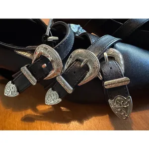 Guanghuiyuzu Black Pointed Toe Buckle Strappy Block Heels‎ Women's Size 35 thumbnail 7
