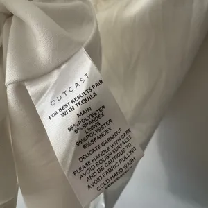 Outcast Ivory White Satin Cinched Draped Skirt Adjustable‎ thumbnail 8
