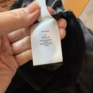 EXPRESS Black Faux Fur Coat Plush Mid Length Winter Jacket thumbnail 3