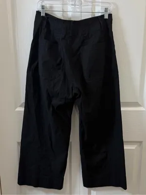 Anthropologie Maeve Colette Crop Black High-Rise Wide Leg Magic Fabric Pants 28P thumbnail 4