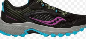 Saucony Women's Black/Purple/Blue Trail Running Shoe thumbnail 1
