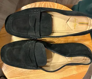 Sam Edelman Black Suede Loafers thumbnail 1