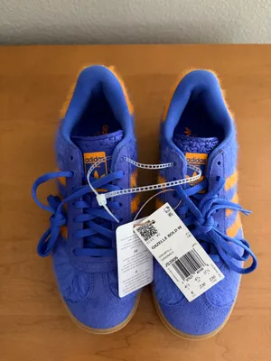 Adidas Gazelle Bold Hi-Res Blue / Bright Orange JS3906 Womens 6 thumbnail 7