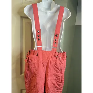 Vintage 80s-90s Skitique Pink/Orange Jacket And Ski Bib thumbnail 5