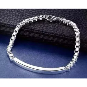 Solid Box Chain Bracelet | 925 Sterling‎ Silver thumbnail 11