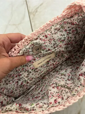 Urban Outfitters Pink Penny Crochet Baguette Bag thumbnail 7