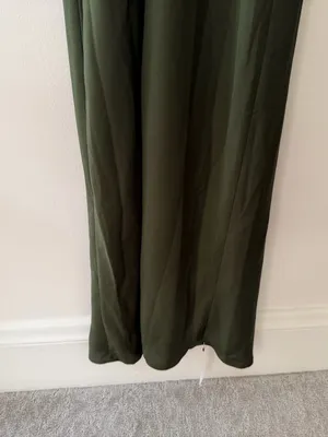 NWT Park & Fifth Albright Dress in Dark Olive Satin Size Small Bridesmaid Maxi thumbnail 10