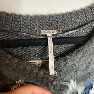 Free People Frosted Fair Isle cardigan sweater thumbnail 4
