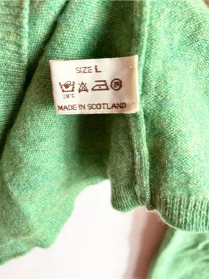 Ben Silver Charleston By John Laing Cashmere Sweater Womens Size L Green thumbnail 3