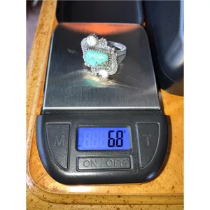 Blue Moon Turquoise White Buffalo Ring Size 8 thumbnail 9