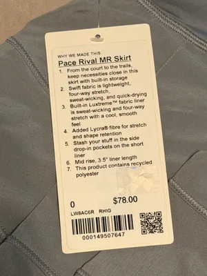 Lululemon Skirt Pace Rival thumbnail 6