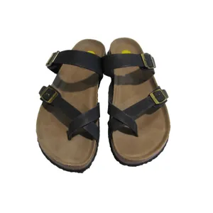 Maui Island Hallie Sandals Black Women’s 10M Cork Footbed Double Buckle thumbnail 3