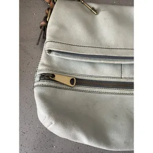 FOSSIL Explorer Flap Foldover Hobo Light blue Leather Slouch Shoulder Bag thumbnail 8