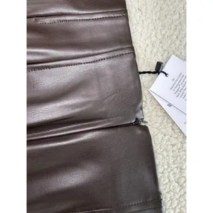 MM Lafleur $195 Women's Whitney Vegan Leather Brown Mini Skirt Size 8 thumbnail 5