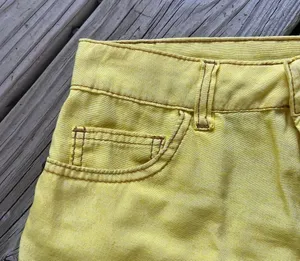 Farm Rio Women's Bright Yellow Cut Off Shorts Size 36 (28" Waist) thumbnail 3