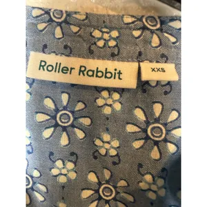 Roller Rabbit Wythe Cover-Up Tunic Dress Blue Floral Tassel XXS Cotton thumbnail 10