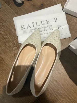 Kailee P Sequin White Flats Size 8.5 thumbnail 7