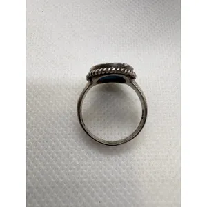 Vintage Turquoise Sterling Silver Ring Signed‎ SE Size 6 Oval Blue Stone 925 thumbnail 11