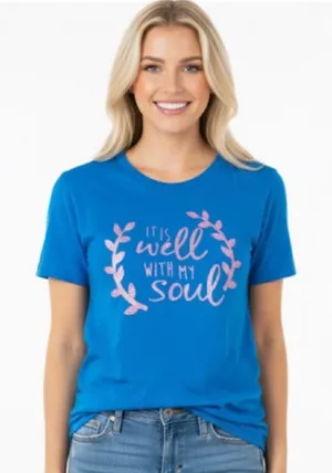 Next level apparel It is well with my soul graphic top size large thumbnail 1