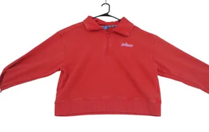 Prince Red Quarter Zip‎ Collared Sweatshirt Women's Cropped Casual Sporty thumbnail 1