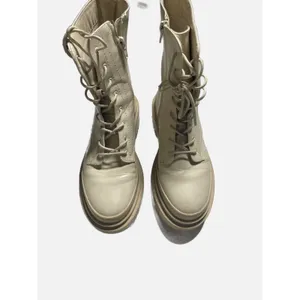 Cool Planet Combat Boots Womens 6.5M Cream Moss Platform Lug Sole Chunky Goth‎ thumbnail 3