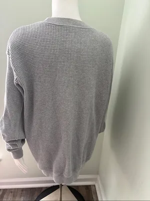 Aerie Brooklyn The Sweat Waffle Crew Oversized Sweatshirt Medium thumbnail 8