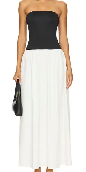 Vega Maxi Dress in Black & White thumbnail 1