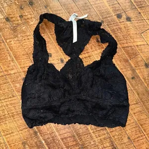 Intimately Free People black lace racerback XS Galloon bralette thumbnail 2