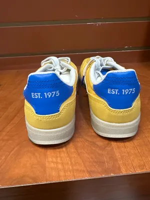 Zara Yellow Blue Retro Low Top Sneakers Women’s Size 37 thumbnail 5
