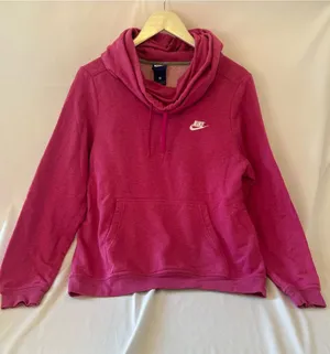 Nike Women's Magenta Funnel Neck Pullover Sweatshirt thumbnail 1