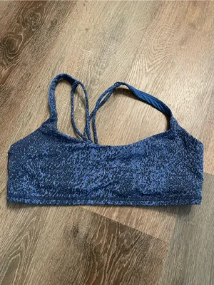 lululemon athletica Free To Be Bra Blue Speckled Scoop Royal Bralette Size 10 thumbnail 3