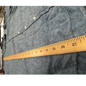 GAP Womens Blue Linen Blend Chambray Style Long Sleeve Button Down Shirt Large thumbnail 7