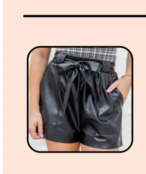 Pink Lily Faux Leather Shorts thumbnail 2