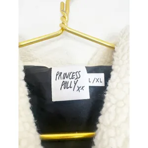 Princess Polly The Keir Puffer Jacket Black/White Size L/XL Plaid Gingham thumbnail 6