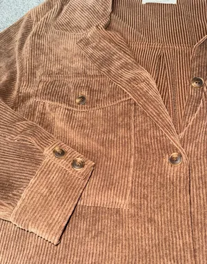 Brown Corduroy Shacket thumbnail 2
